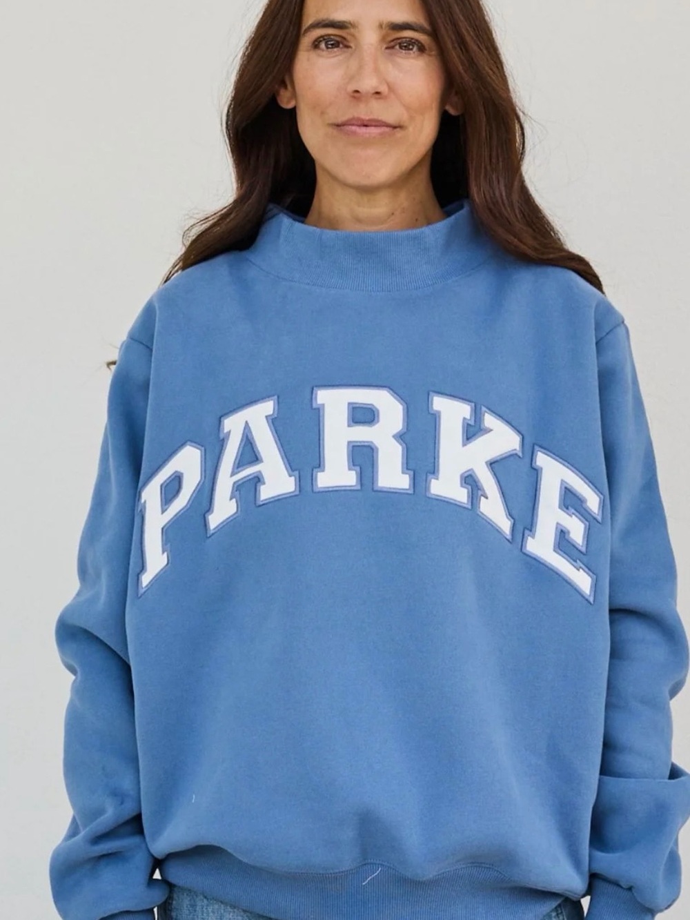 PARKE Women's Washed Indigo Crewneck Sweatshirt from Mommy and Me drop.